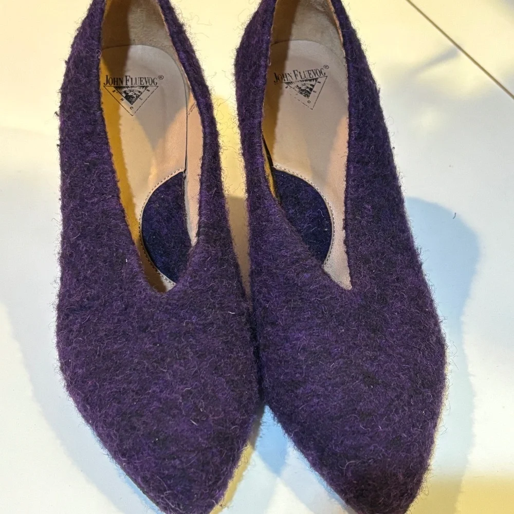 Furry 80s inspired purple Fluevogs - Sz 7 - Picture 1 of 11